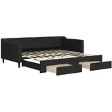 vidaXL Tagesbett 90 x 190 cm Schwarz