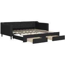 vidaXL Tagesbett 90 x 190 cm Schwarz