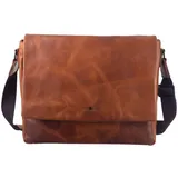 GREENBURRY Newport Messenger Leder 35 cm braun