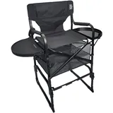 Klappbar Regiestuhl, Make-up Chair faltbar, Klappstuhl Holz, Faltstuhl mit Seitentaschen, Klappstuhl mit Armlehnen, Schminkstuhl, faltbar, mit bis zu 120 kg belastbar (Rosa)