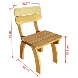 vidaXL Gartenstuhl 50 x 50 x 86 cm braun 2 St.