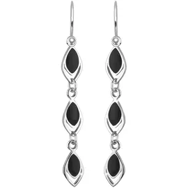 Elli Ohrhänger Feder schwarz 3201528 925 Sterling Silber onesize