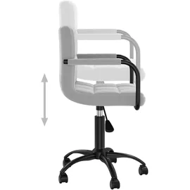 vidaXL Esszimmerstuhl Drehbar Hellgrau Samt