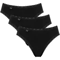 SLOGGI 24/7 Cotton Lace Tai C3p Slip, schwarz 38