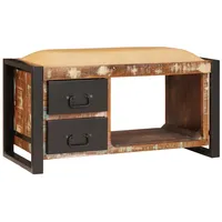 VidaXL Bank mit Stauraum Mehrfarbig 80x35x40 cm Altholz Massiv
