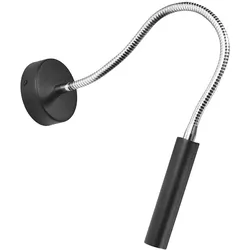 Licht-Erlebnisse Wandleselampe CAPELLA Schwarz Metall 1x G9 max. 12W