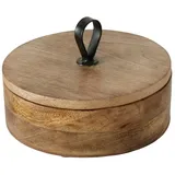 Boltze Aufbewahrungsbox Kabir Ø 19 cm 19-tlg. braun