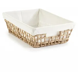 Home4You Aufbewahrungskorb Beige Braun 30 x 20 x 10 cm