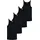 SCHIESSER Unterhemd 4er Pack Schwarz