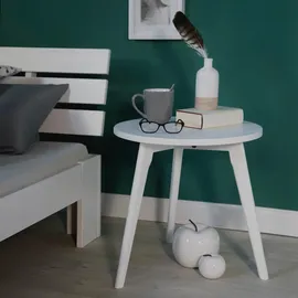 Homestyle4u Holzbett 180 x 200 cm mit Lattenrost in Weiß