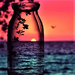 Diamond Painting - Roter Sonnenuntergang