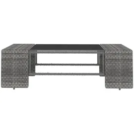 vidaXL 7-tlg. Garten-Lounge-Set Poly Rattan Grau