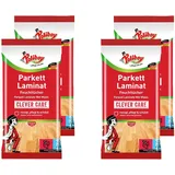 Poliboy - Parkett & Laminat Feuchttücher - gründliche, schnelle Reinigung speziell für Parkett- und Laminatböden - 4er Pack - 4x15 Tücher - Made in Germany