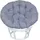 Home Affaire Relaxsessel Handgeflochten 100 x 60 x 100 cm Grau/Weiß mit Kissen