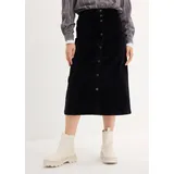 bonprix Cordrock Damen Schwarz 38