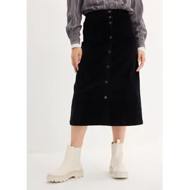 bonprix Cordrock Damen Schwarz 38