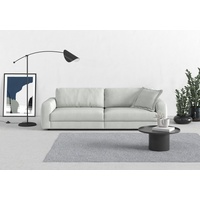 TRENDMANUFAKTUR Big-Sofa Bourbon, 2 Teile, extra tiefe Sitzfläche, wahlweise mit Sitztiefenverstellung bestellbar silberfarben