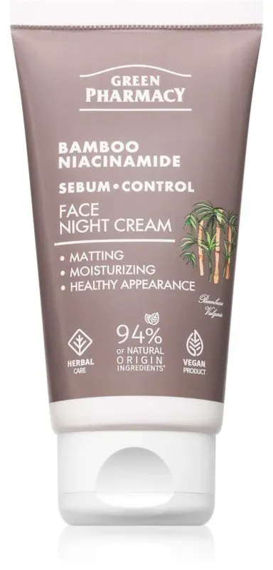Green Pharmacy Bamboo & Niacinamide Night Face Cream feuchtigkeitsspendende Nachtcreme 50 ml
