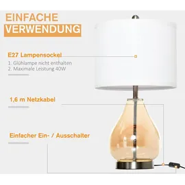 Homcom Tischlampen Bernstein 2 St.