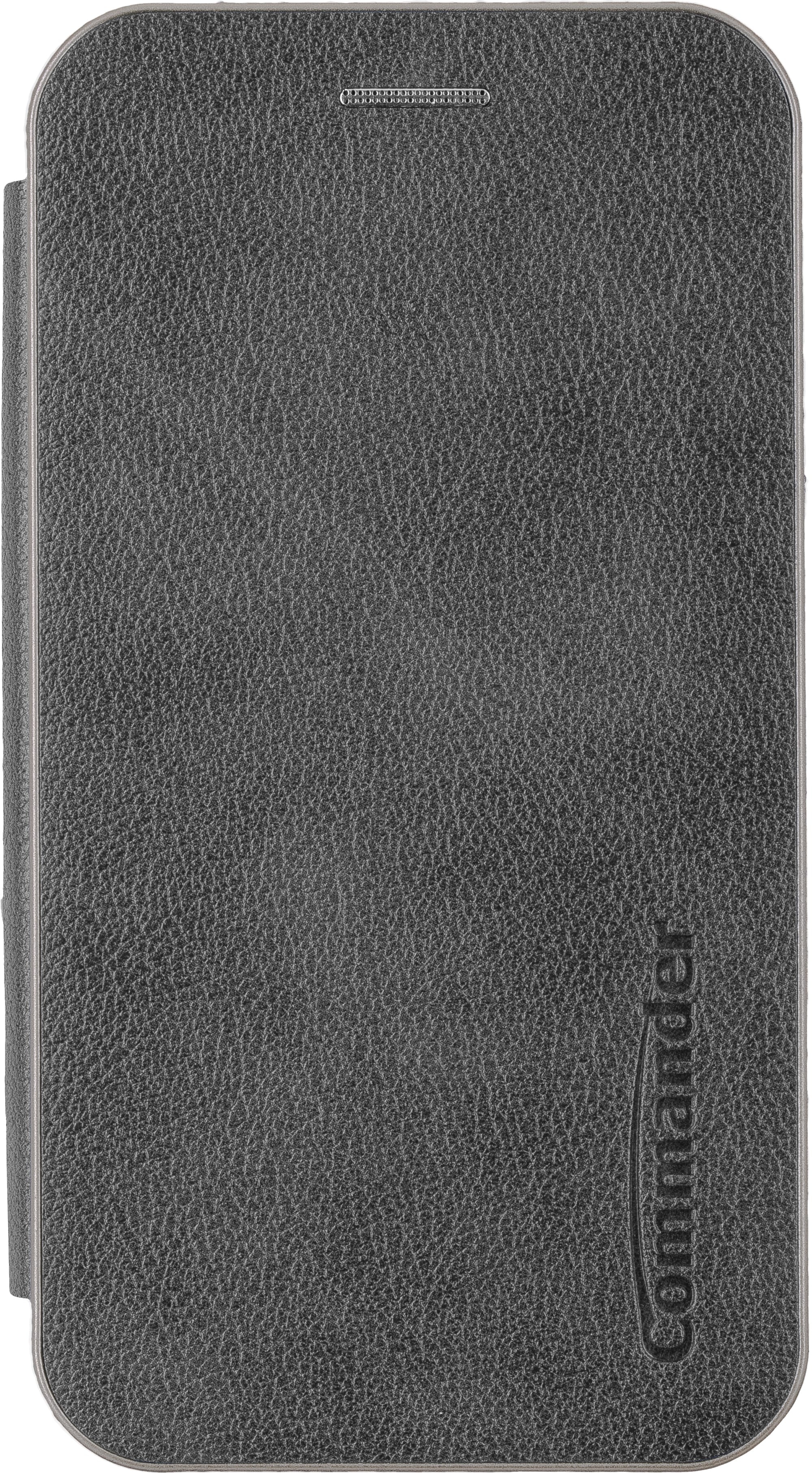 Peter Jäckel COMMANDER CURVE Book Case DELUXE for Samsung Galaxy A23 5G Elegant Royal Dark Gray (Galaxy A23 5G), Smartphone Hülle, Grau