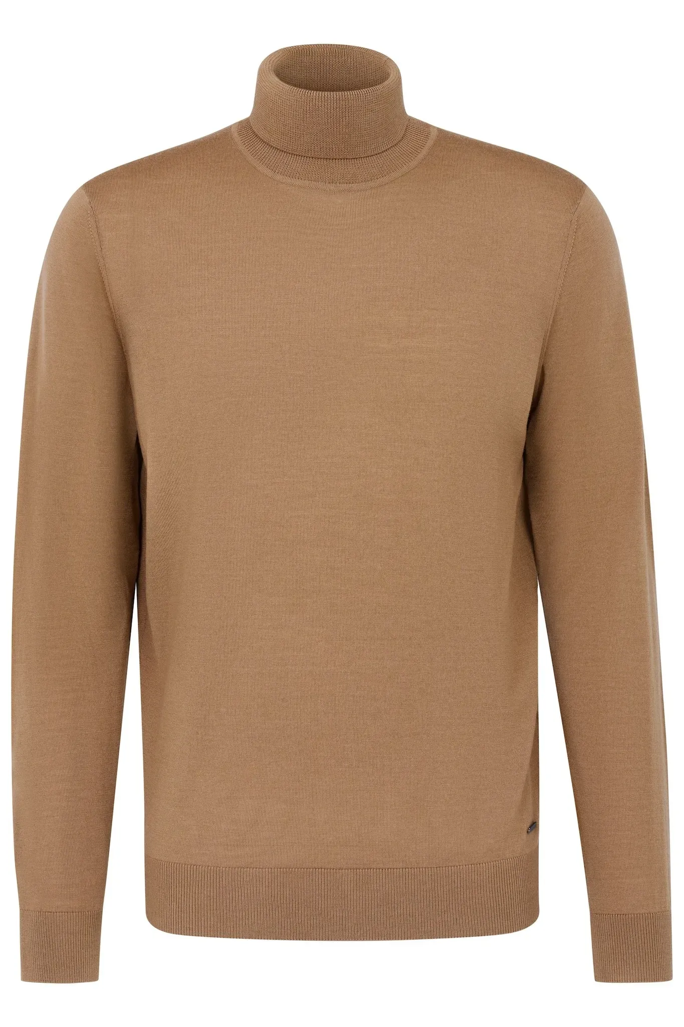 Rollkragenpullover, aus 100 % Merinowolle, Gr. S, cognac, , 76967337-S