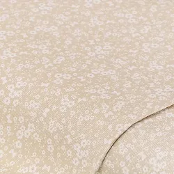 Baumwollstoff Kleine Blumen „Pia“, beige/weiß