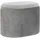 Beliani Pouf mit Stauraum Stoff 55 x 41 x 35 cm Hellgrau
