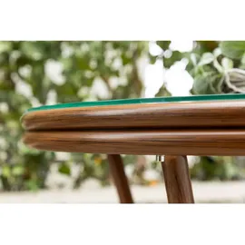 VCM Loures Bistrotisch Ø 70 x 75 cm Braun