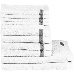 Handtuch Set ROSS "Sinfonie", weiß, 10 tlg., Frottier, Frottier, Obermaterial: 100% Baumwolle, Handtuch-Sets, beinhaltet Gästetücher, Handtücher und Badetücher