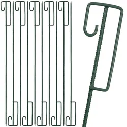 10x VOSS.farming Laterneneisen 145cm, grün - Absperrhalter für Netze, Fangzaun, Absperrband