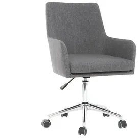 miliboo Design-Bürosessel Stoff Anthrazitgrau