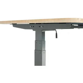 MCW Schreibtisch MCW-D40, Computertisch, elektrisch höhenverstellbar 160x80cm 53kg MVG ~ hellbraun, anthrazit-grau