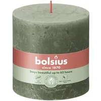 Bolsius Rustik Stumpenkerze 10 x 10 cm frische olive