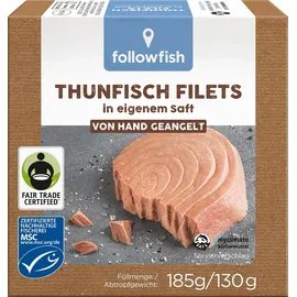 Followfish Thunfisch Filets in eigenem Saft (130g)