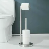 Toilettenpapierhalter Aus Edelstahl 304, Freistehend, Ohne Bohren, Aufbewahrung – Gebürstetes Nickel