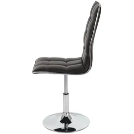 Mendler 2er-Set Esszimmerstuhl HWC-C41, Stuhl Küchenstuhl, höhenverstellbar drehbar, Kunstleder - braun