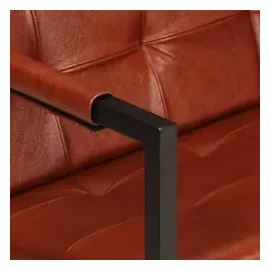 vidaXL 2-Sitzer-Sofa Braun Echtes Ziegenleder