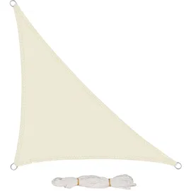 EUGAD Sonnensegel 200g/m2 inkl Befestigungsseile Premium HDPE Wetterbeständig Atmungsaktiv Dreieck, rechtwinklig,luftdurchlässig, wasserdurchlässig, für Terrasse, Garten, Balkon, Camping,