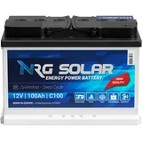 NRG SOLAR 12V 100Ah Solarbatterie Boot Versorgungsbatterie Verbraucher Batterie (100AH 12V)