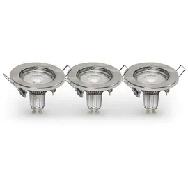 LEDVANCE Einbauleuchte 3er Pack rund gebürstetes Nickel