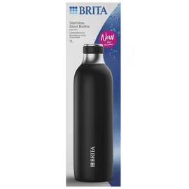 Brita sodaTRIO Edelstahlflasche schwarz groß – -Hilfsmittel Karbonisiererflasche (118440)