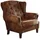 Massivmoebel24 Ohrensessel 102 x 93 x 102 cm Braun Polyester