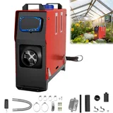 YRHome 12V Diesel Lufterhitzer Standhezung Diesel 8KW Air Diesel Air Standheizung Heizung Auto Heizung Dieselheizung mit Fernbedienung LCD & Luftauslass für LKW Wohnmobil Auto RV (Rot + Blau LCD)