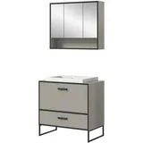 Möbel Kraft BAGNO 3-tlg. Schwarz