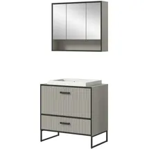 Möbel Kraft BAGNO 3-tlg. Schwarz