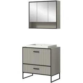 Möbel Kraft BAGNO 3-tlg. Schwarz