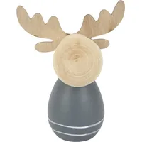Trendline Holzrentier 9,3 X 8 X 11,5 Cm Grau Figur