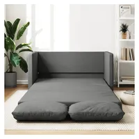 vidaXL Schlafcouch Stoff 2-Sitzer Dunkelgrau
