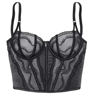 LASCANA Corsage Damen schwarz Gr.80 Cup C