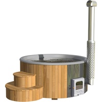 WOLFF FINNHAUS Hot Tub de luxe 200 cm mit grauem Einsatz